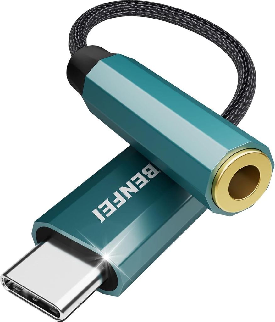 BENFEI Kabeladapter USB C auf Audio Adapter 3.5mm Klinke mit DAC