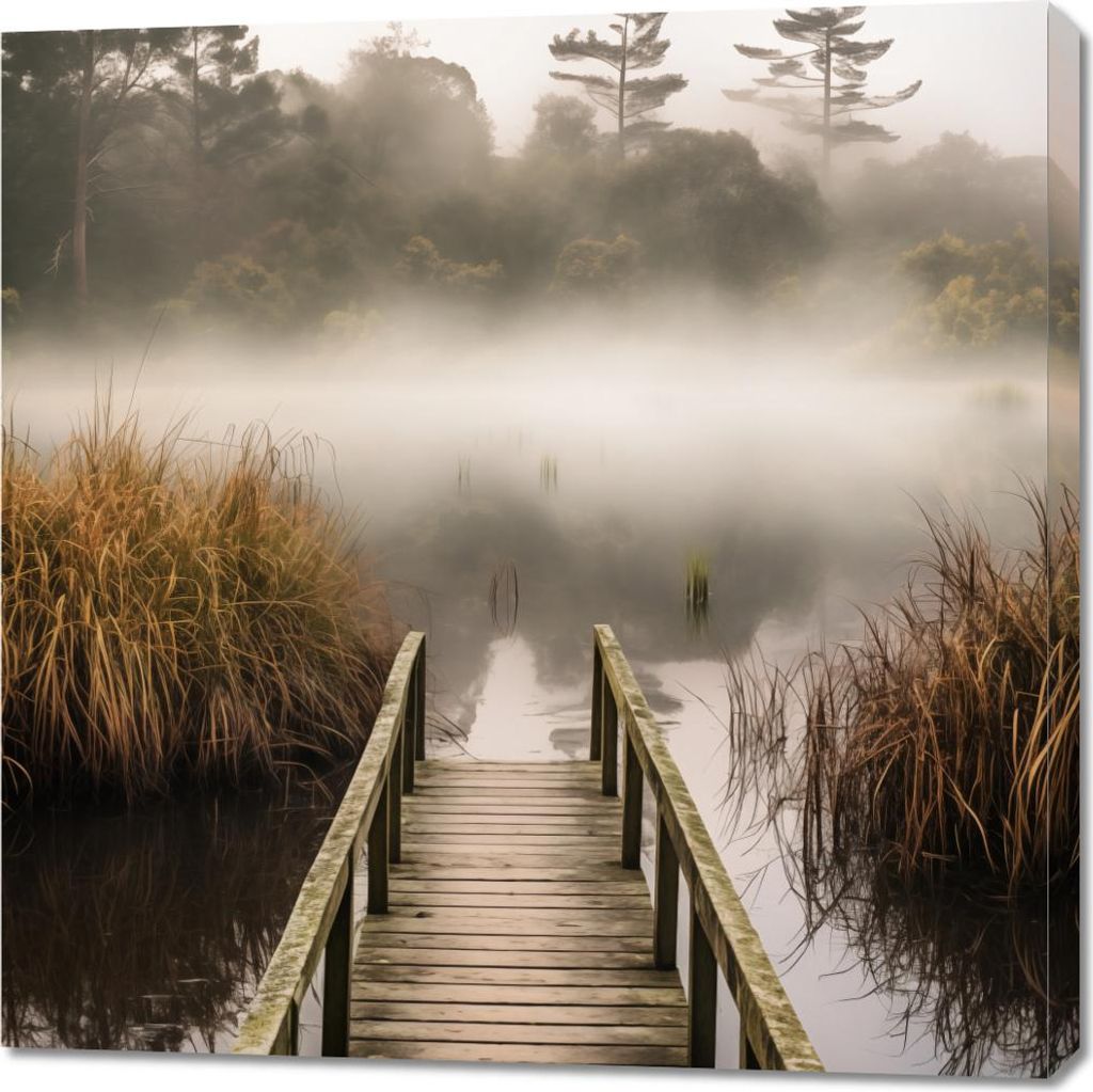 Bild 90x90cm Brücke zum Geheimnis