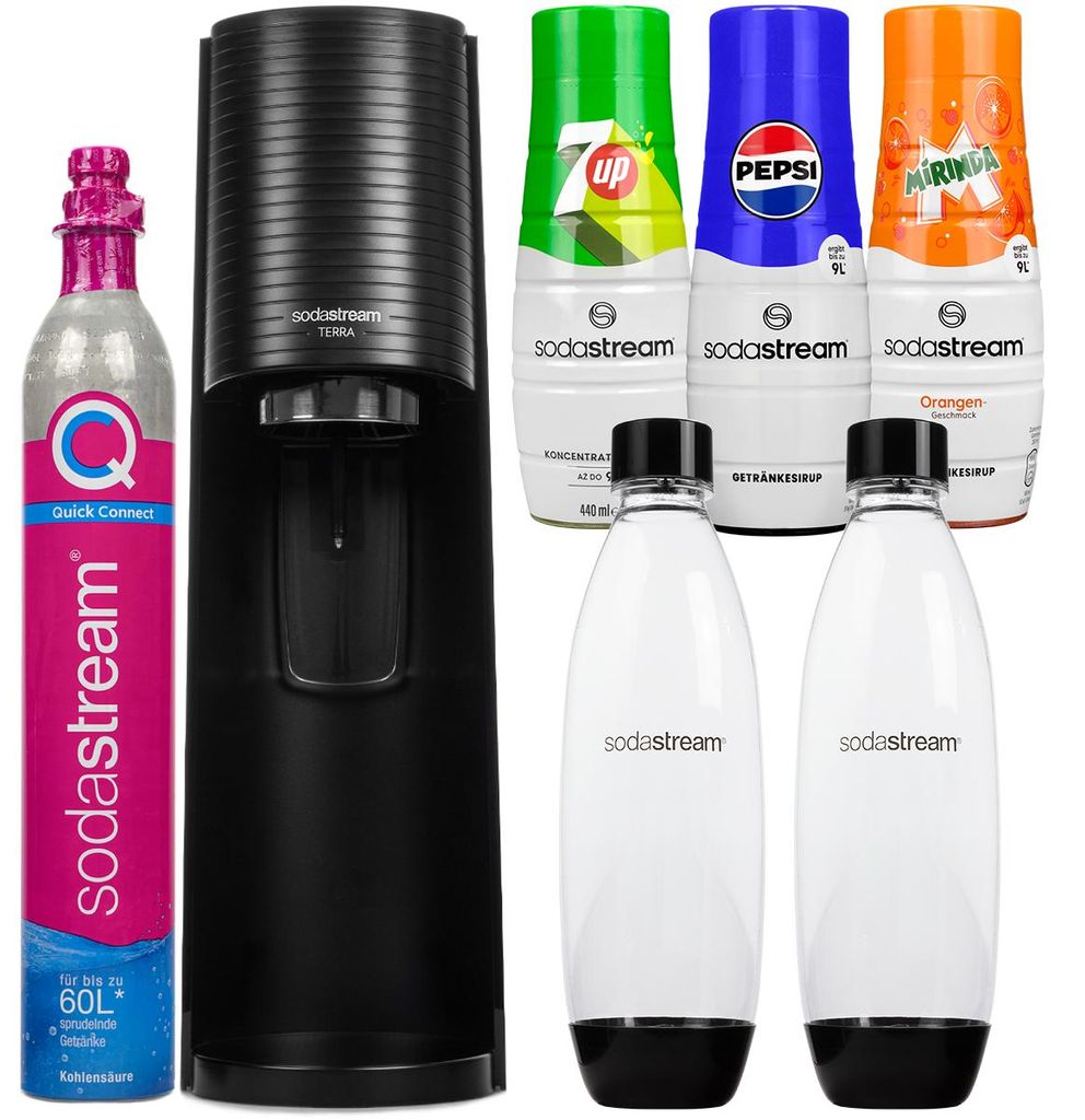 Výrobník perlivé vody SodaStream Terra Black se 2 lahvemi + Obrázek produktu 