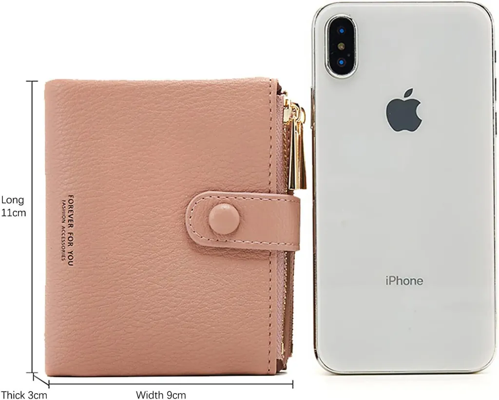Piccolo Portafoglio Donna Organizzato - Finto Cuoio Resistente Slim - 5