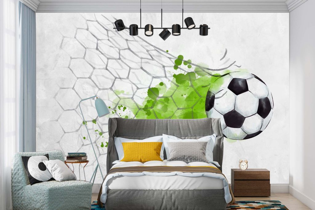 DECO WALLS Fototapete Kinderzimmer Ball im Netz - Außergewöhnliche Haltbarkeit XXL 197x296 cm