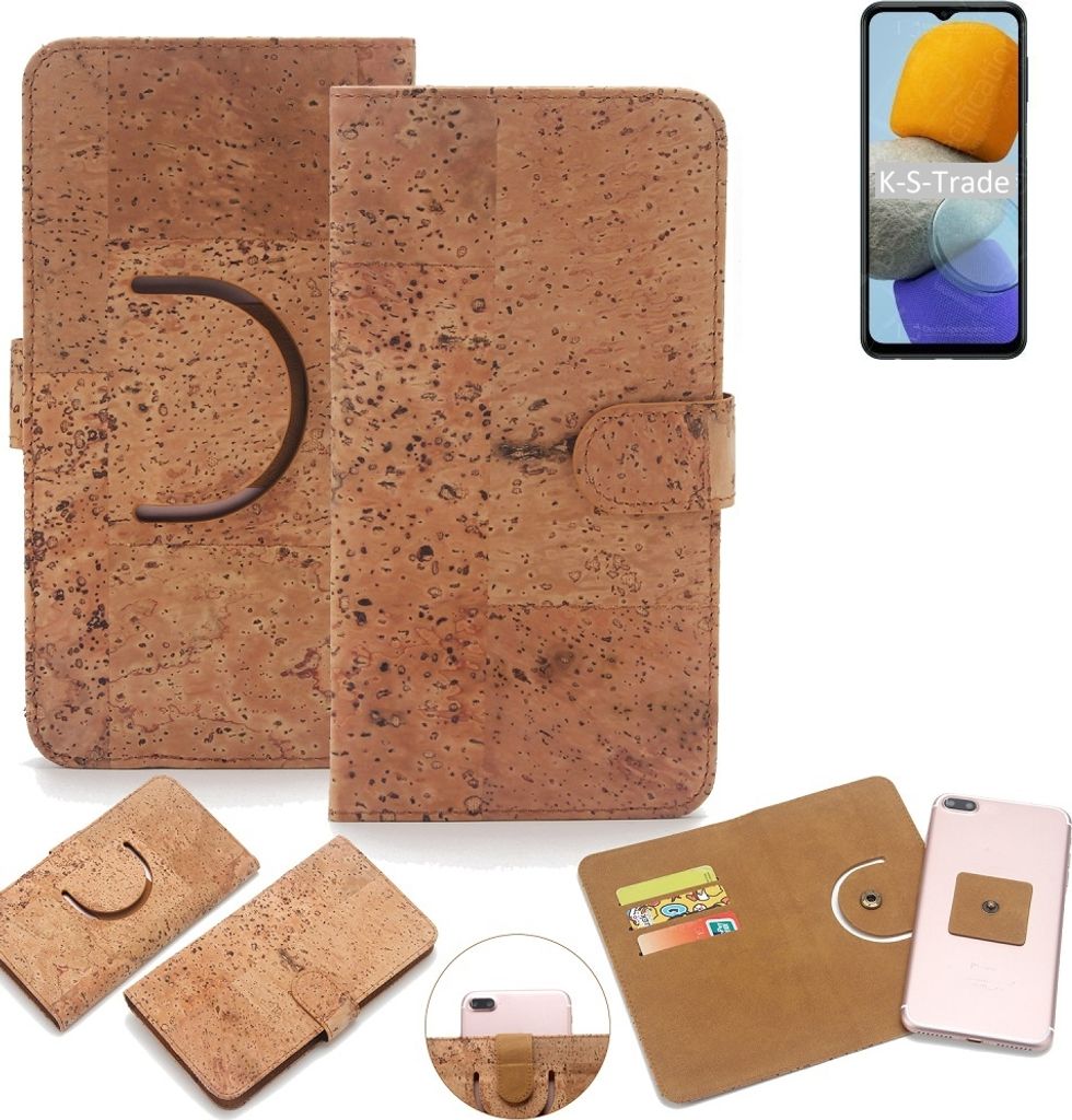 K-S-Trade Handy Hülle Schutz Hülle kompatibel mit Samsung Galaxy M23 Handyhülle Schutzhülle Korkhülle Kork-Hülle 1x