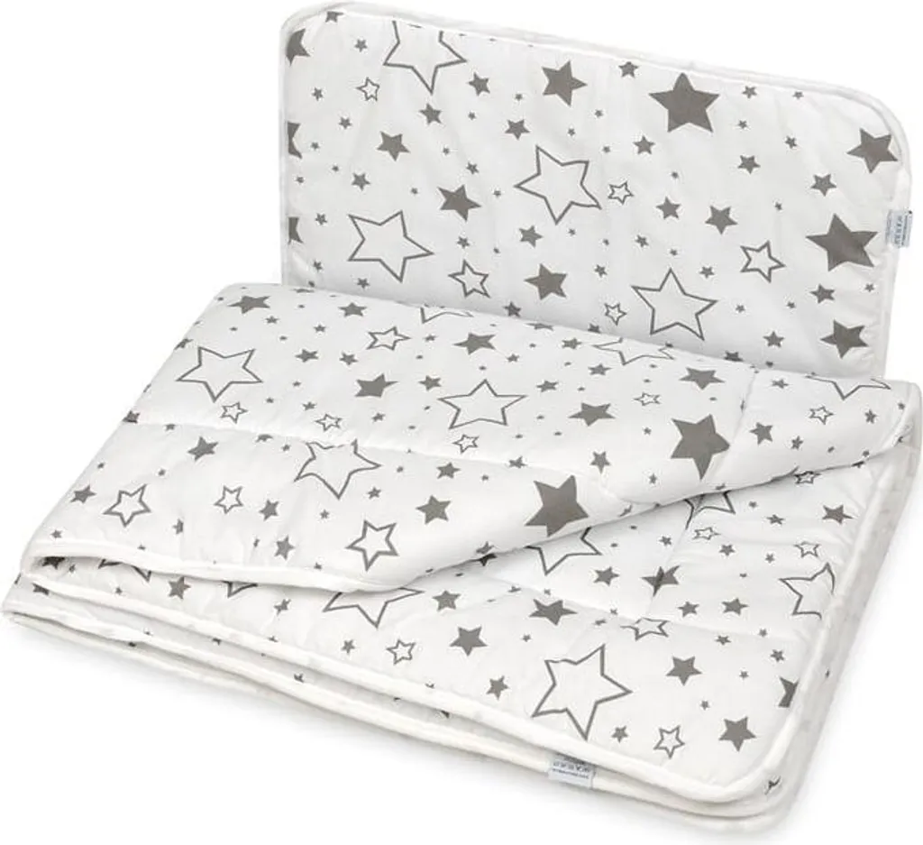Parure de Lit Enfant Couette 135x100 et Taie 40x60 Étoiles Scandinaves