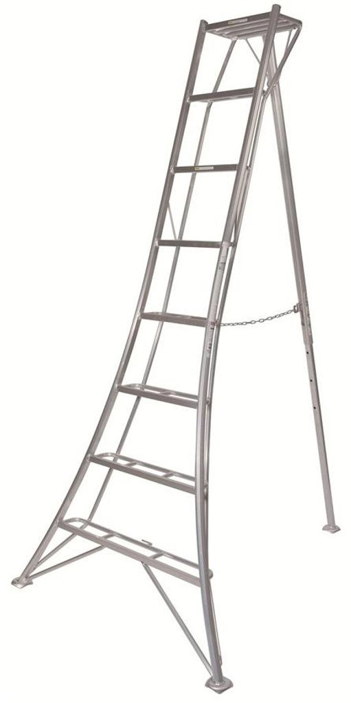 Niwaki Aluminium 3-Holm-Gartenleiter Silber 190x125x243 cm Produktbild 