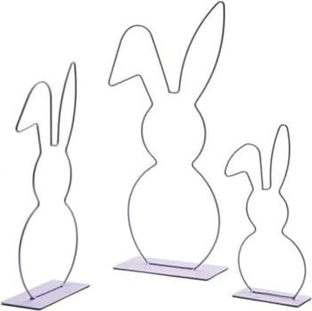 NaDeco Metallring Hase mit Fuß, in vielen Farben und Größen wählbar | Hasen Deko | Tischdeko Ostern | Dekoring | Osterdeko | Bastelring | Früh...