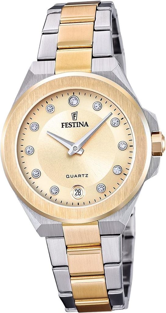 Festina Damenuhr Mademoiselle Armbanduhr Edelstahl silber gold D2UF20702/2