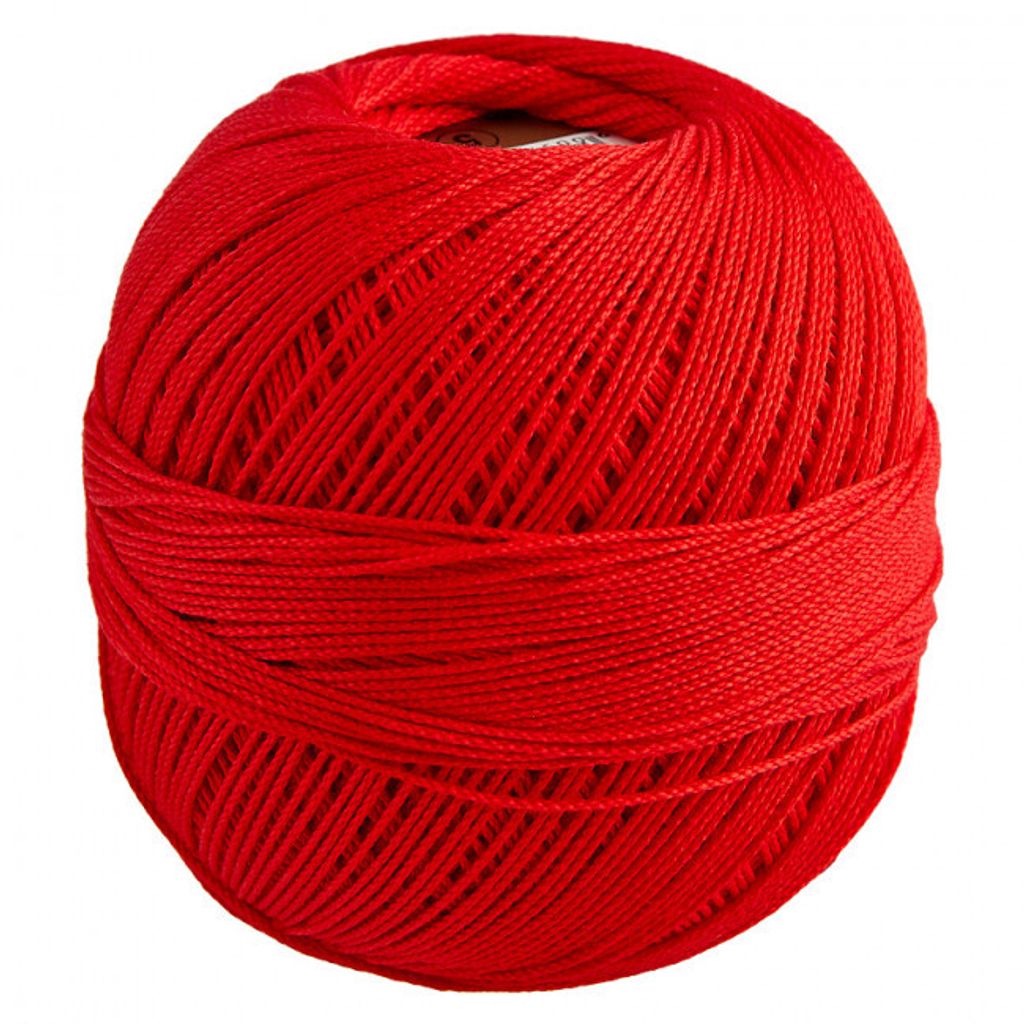 Elisa Häkelgarn,Filethäkelgarn,50g/200m,100% Baumwolle, Stärke 5, für Tischdecken,Vorhänge,NS 1,75-2.0 mm 8510 rot