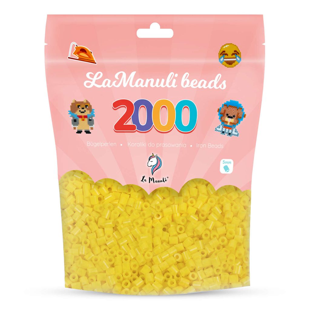 Koraliki do Prasowania – Żółte, 2000 Szt. Midi 5mm, Zdjęcie produktu 