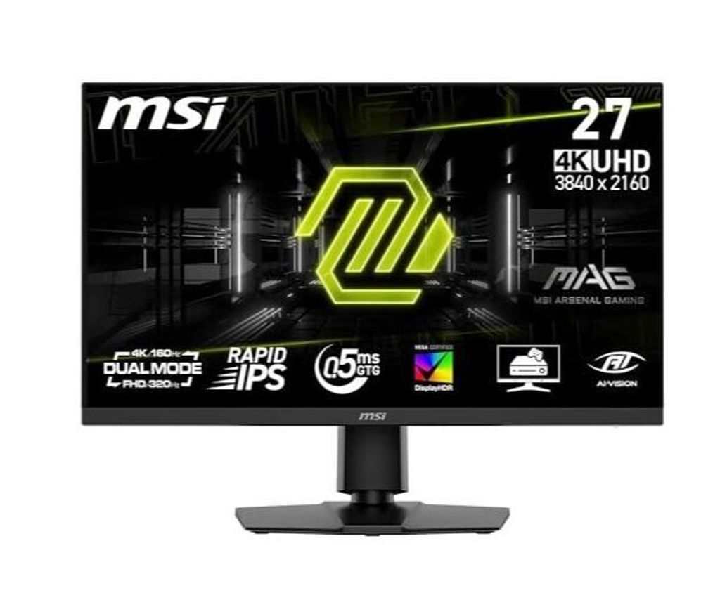 MSI MAG 272URDF E16 Gaming Monitor – 27" 4K UHD, 160Hz/320Hz Dual-Mode, 0,5ms, Rapid IPS