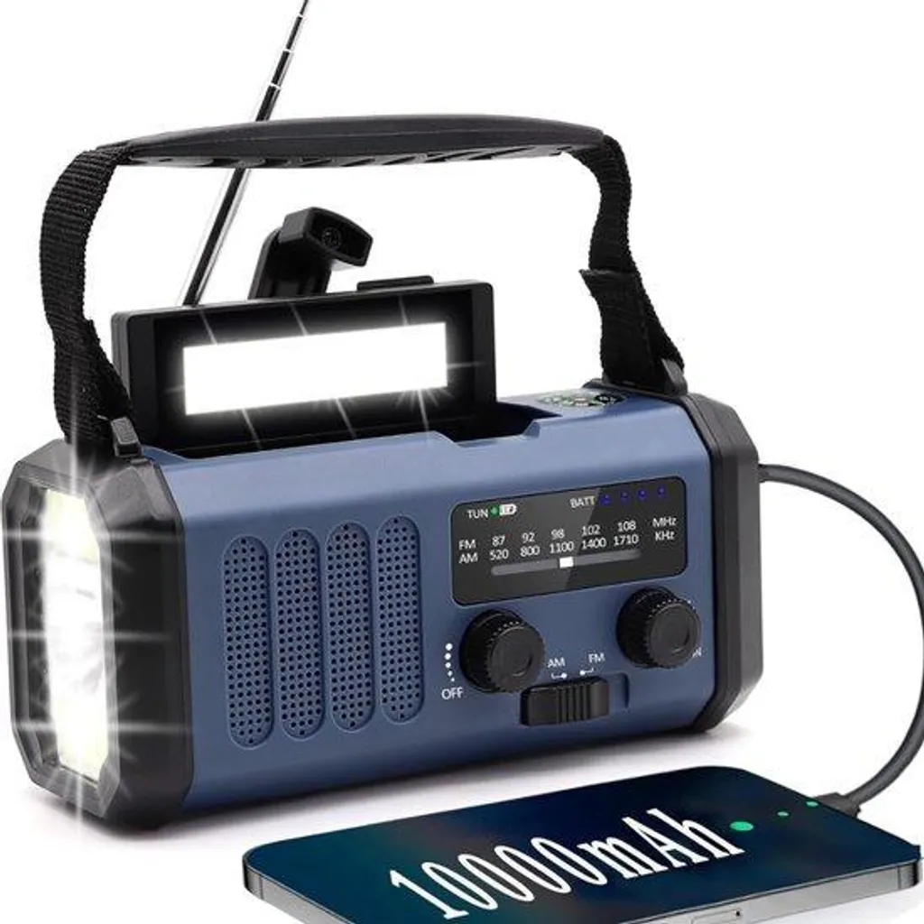 Radio Solaire de Survie Windbar Multimédia et Chargeur de Téléphone