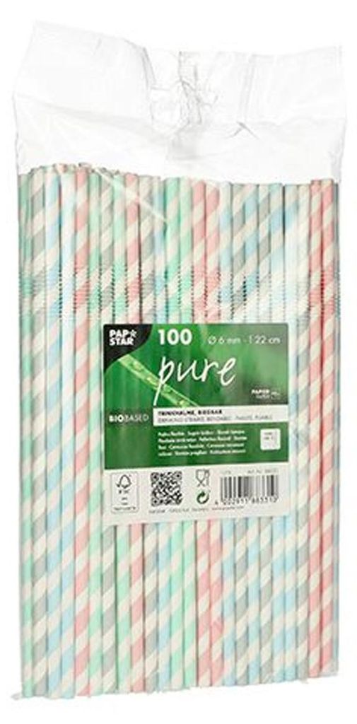 Papstar 88331, Różne kolory, Papier, 220 mm, 6 mm, 100 szt. Zdjęcie produktu 