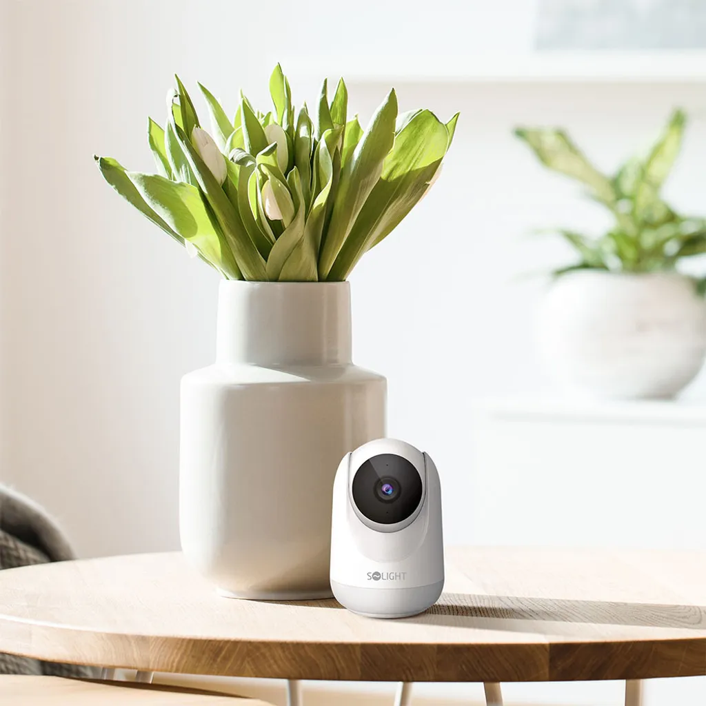 Caméra IP WiFi blanche Solight 1D74S rotative avec détection mobile - 10