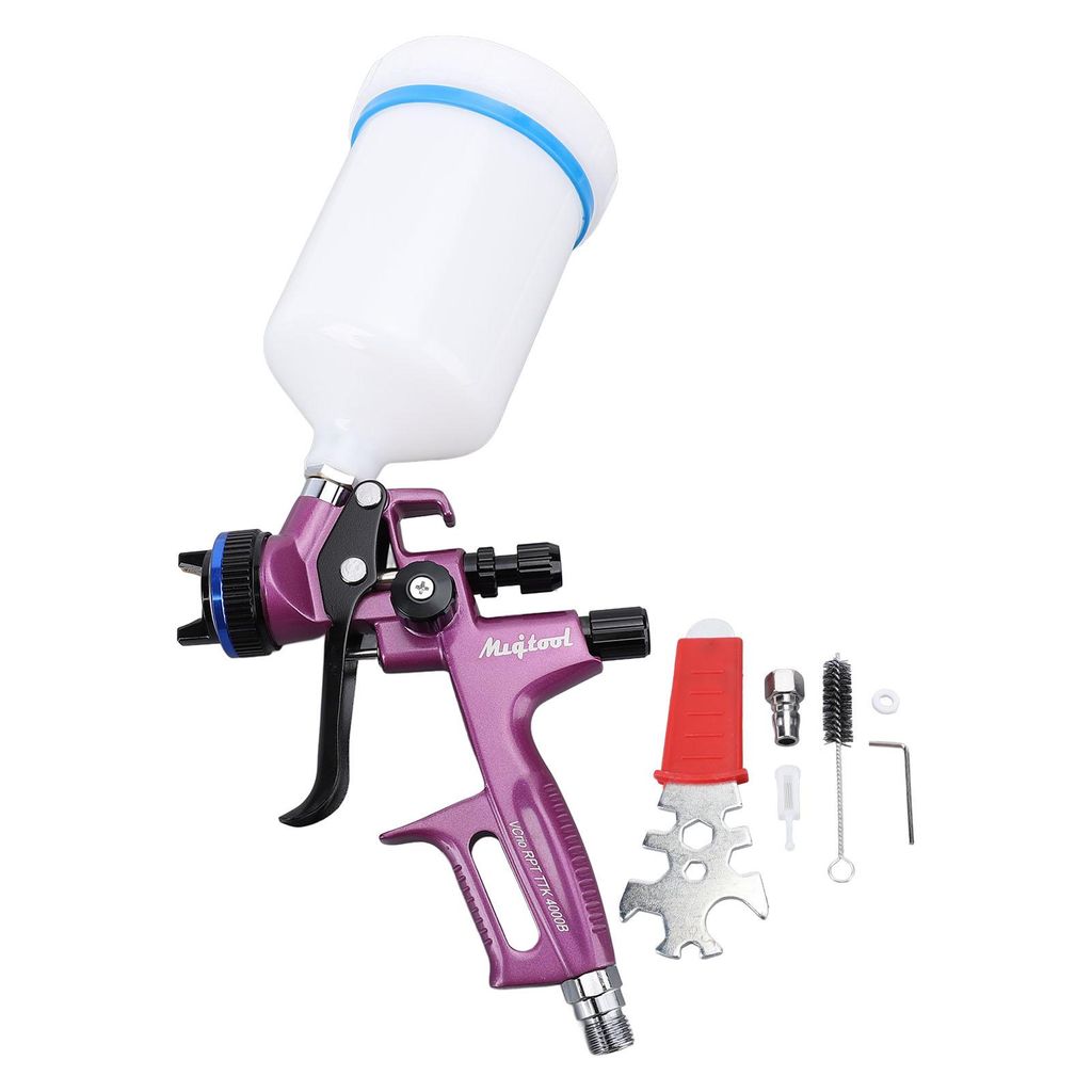HVLP Farbspritzpistole 4000B, 1,3 mm Düse, 600 ml Becher, Profi Lackierpistole für Möbel, Wände und Kunstprojekte, gleichmäßiges Sprühbild