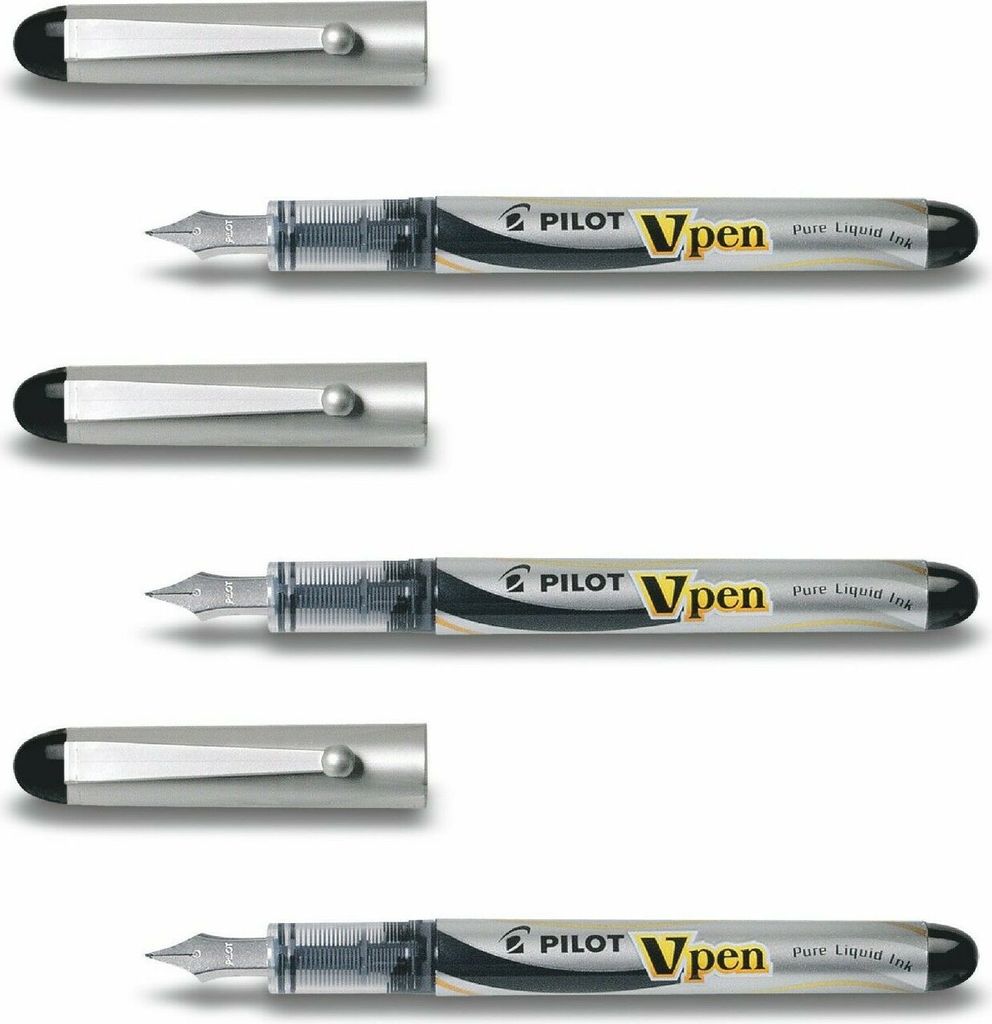 Pilot V-Pen Silver - 3er-Set schwarz Produktbild 