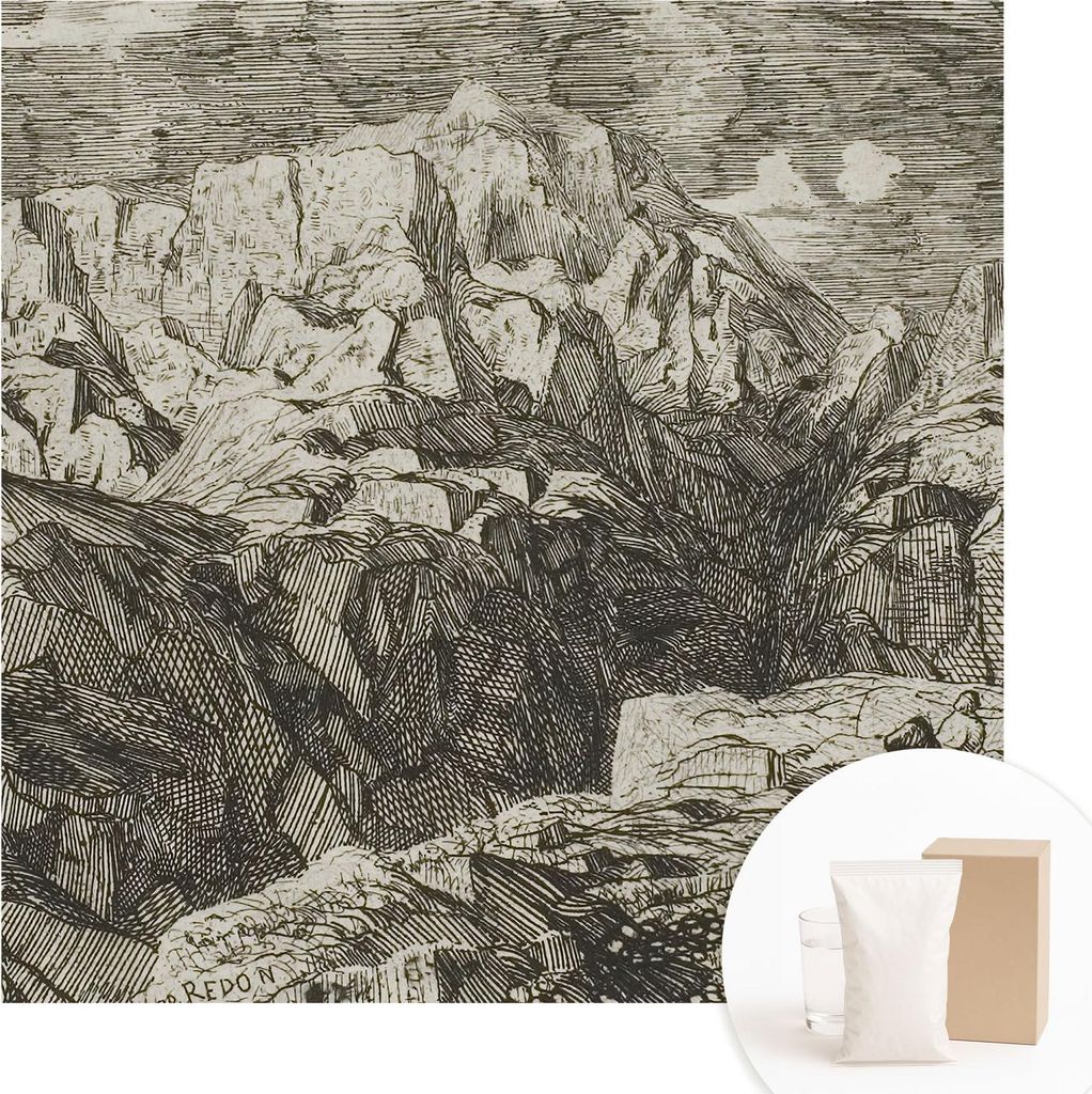 Fototapete - Wandbilder für Wohnzimmer - 250x250 cm - Dekorative Wandfolie - Modernes Design für Wanddekoration - Tapeten für Innenräume - Berg...