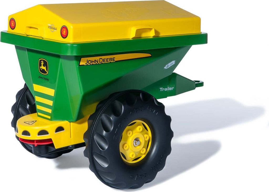 Remolque Extensible Rolly Toys RollyStreumax Para Tractor De Pedales - Amazon - De 3 A 10 Años - Verde Y Naranja