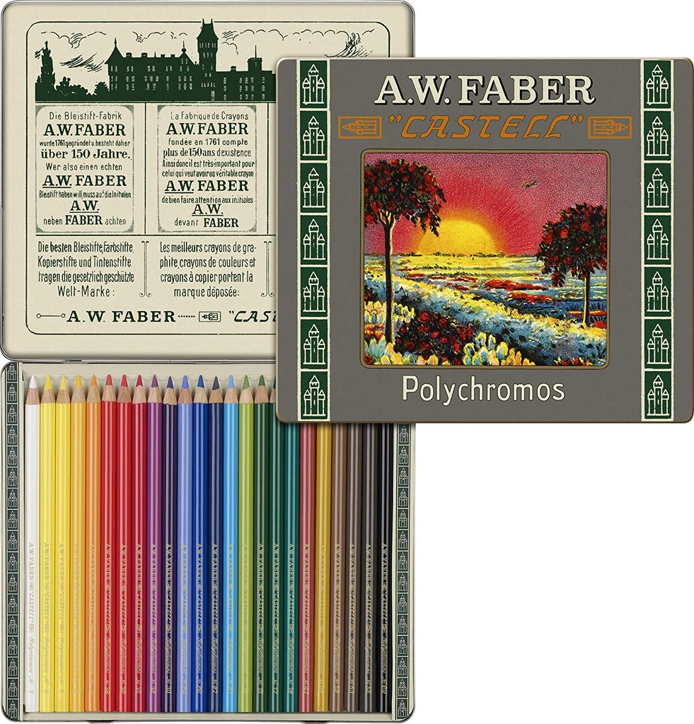 FABER-CASTELL Buntstifte POLYCHROMOS 24er Metalletui