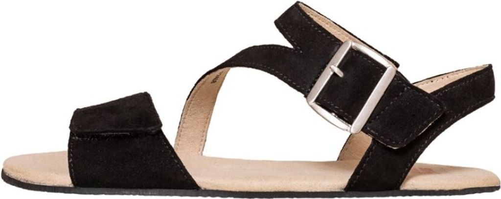 SOLE RUNNER Juliet Black Elegante Damen Barfuß-Sandale,Größe:37,Farbe:Black