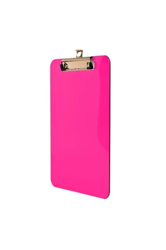 Lavagna A5 Rosa con Clip Metallo - Porta Note per Casa e Spesa