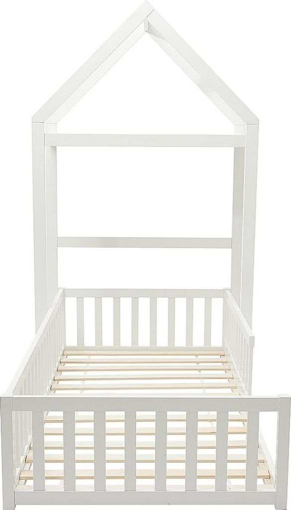 Hüttenbett 90 x 190 cm - Kiefer und MDF - Weiß - VARLAINE