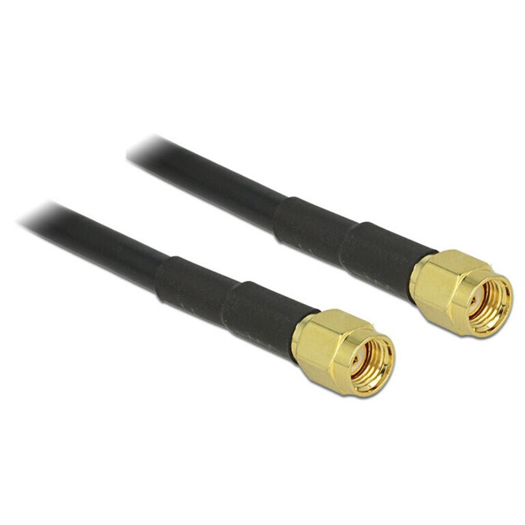 Delock Antennenkabel RP-SMA Stecker > RP-SMA Stecker LMR195 5 m (88657)