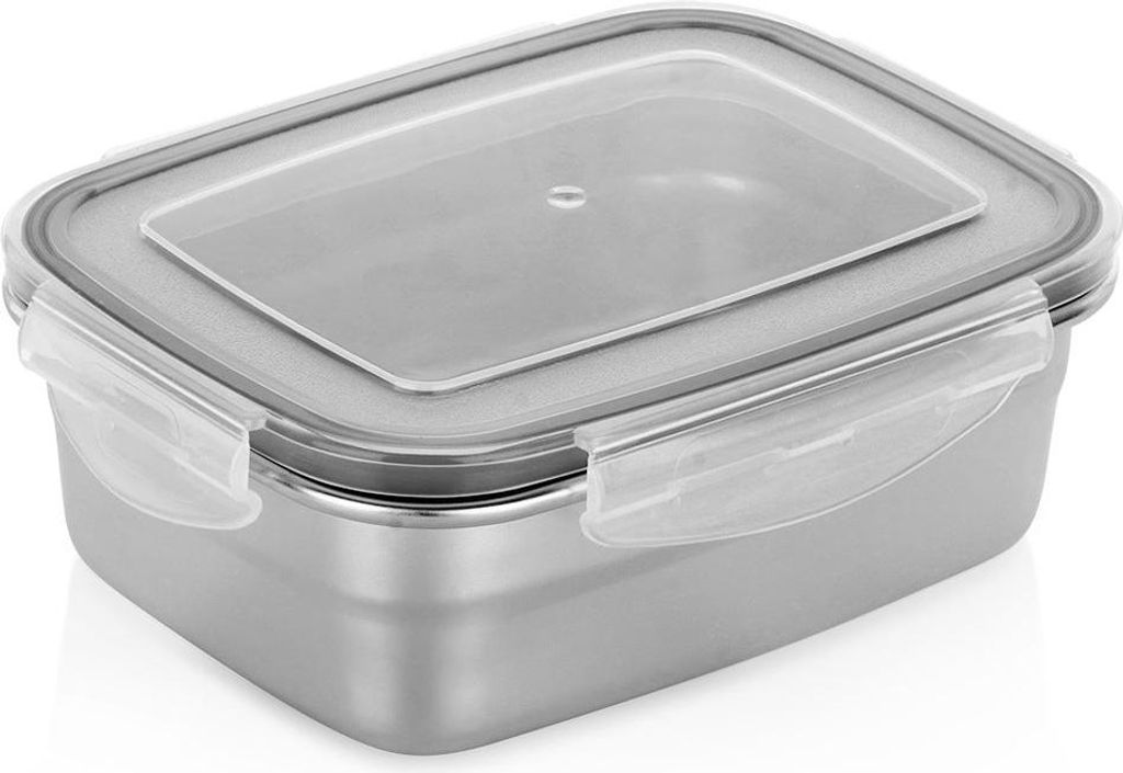 Stahl-Lebensmittelbehälter mit Deckel und Dichtung 500 ml