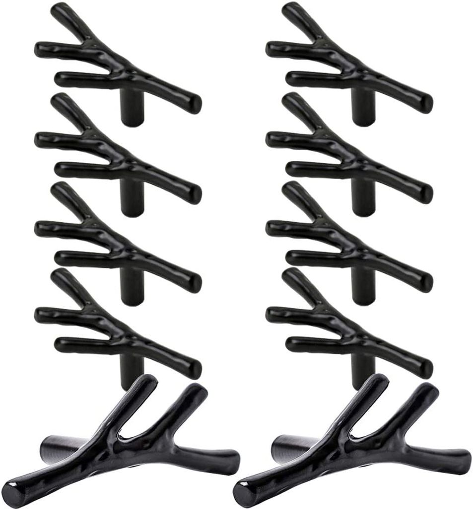 10 Stück Möbelgriffe, Metall Schrankgriffe Kreativ Geäst Design Türgriffe Vintage Griffe Küche