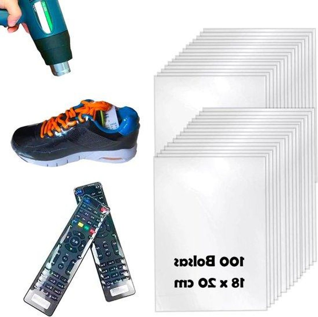 Transparente Klemzäcke - Klemfolie Verpackungen - Produktverpackung - Gleichmäßige Klemmung - 18 x 20 cm - Transparent
