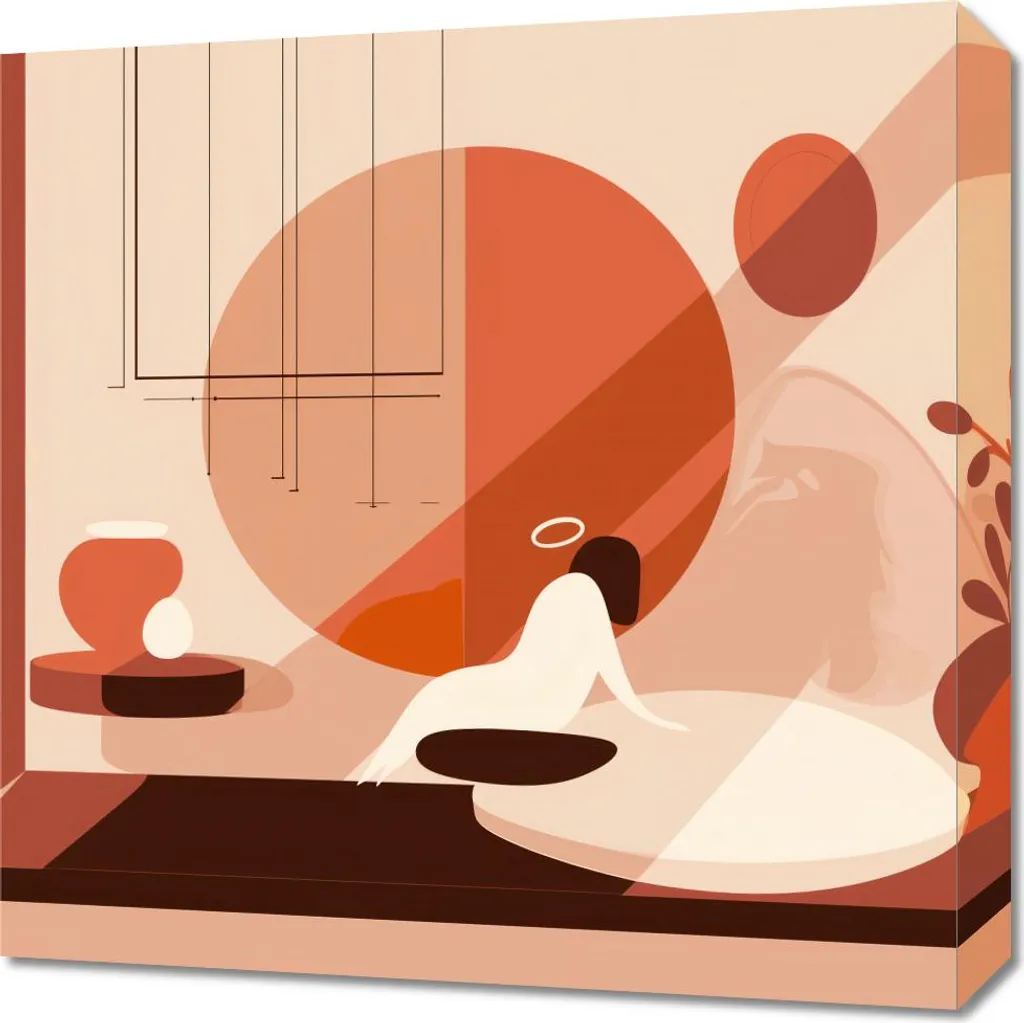 Offerta Quadro Moderno 50x50 Calma nel Sole Geometrico - Pronto da Appendere