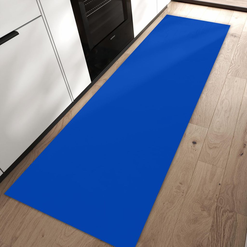 Küchenteppich 80x250cm rutschfest & abwischbar PVC Läufer - Dunkelblauer Hintergrund II