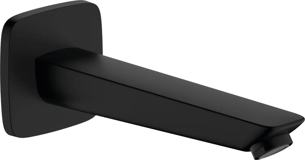 hansgrohe Logis Bec déverseur pour baignoire, saillie 195mm, noir mat, 71410670, 71410670