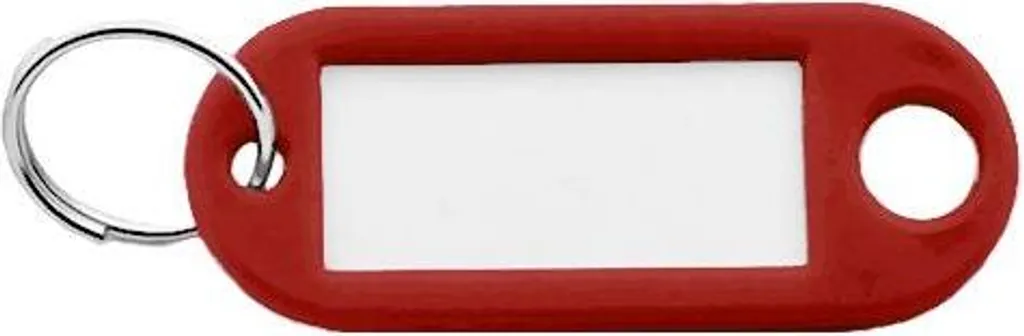 100 Targhette Portachiavi Scrivibili CombiCraft 55x22mm Rosso Bordeaux