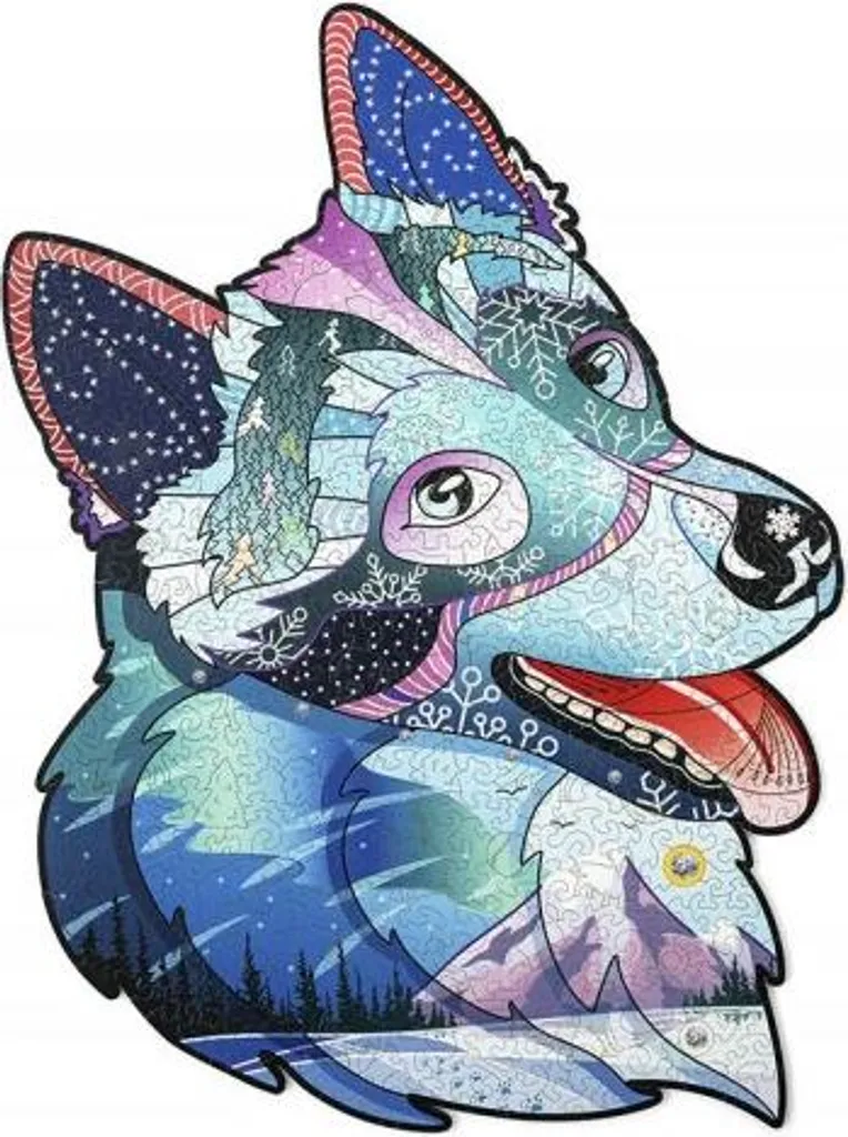 Puzzle bois Husky 332 pièces - Activité détente et cadeau idéal pour adulte