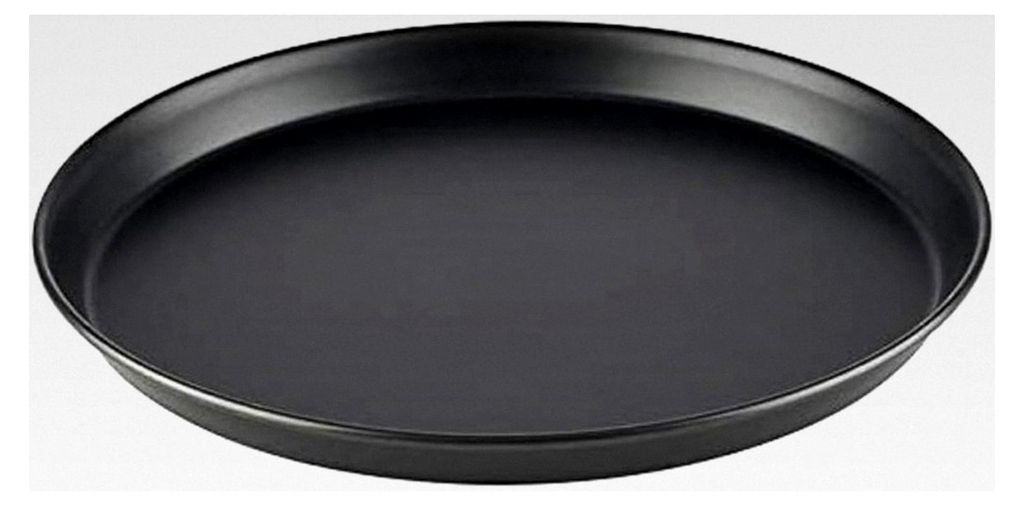 Runde Pizzaform Ø 28/26,3 x 2,5 cm - Pizzablech aus Blaublech, unbeschichtet, langlebig, für professionelles Pizzabacken