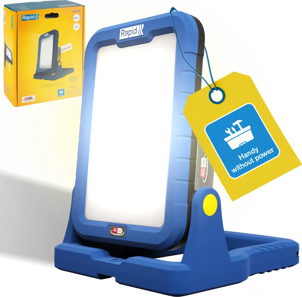 Éclairage de travail LED sans fil pour chantier et atelier Rapid BWL2400