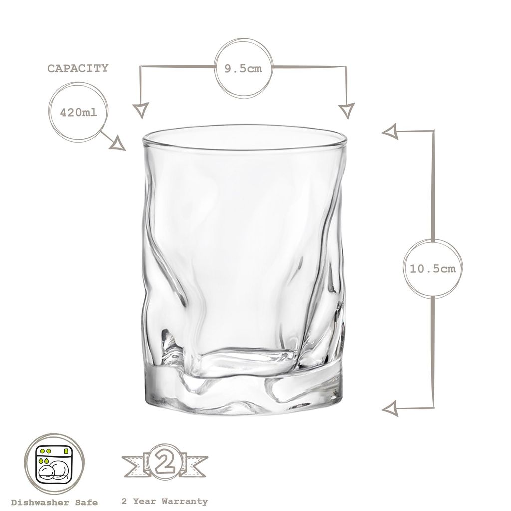 Bormioli Rocco Sorgente Whisky Glasses Set of 2 420ml Produktbild 3