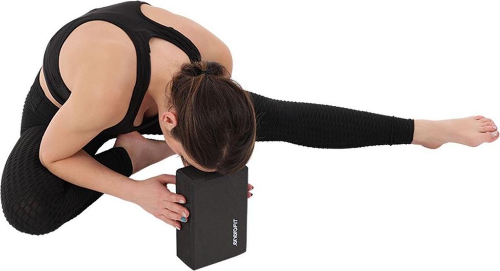 Yoga Block Schaumstoff Schwarz – Enero Fit – Fitness Block Produktbild 