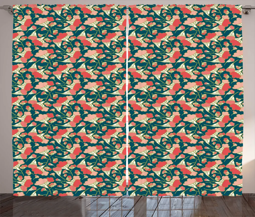 Tenda Arredo Soggiorno ABAKUHAUS 280x245 cm - Design Botanico Surreale
