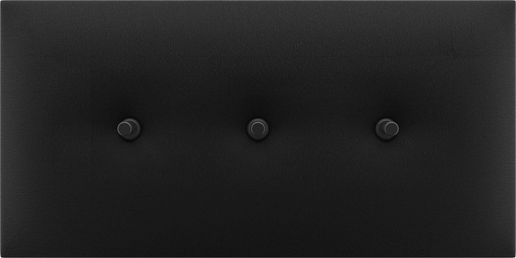 VILO Polsterpaneel Samt 30x60 cm - Schwarz, Rechteckig Gesteppt, Wandkissen gepolstert, Akustikverbesserung, Kopfteil Bett, Wandpaneel (1 Stück)