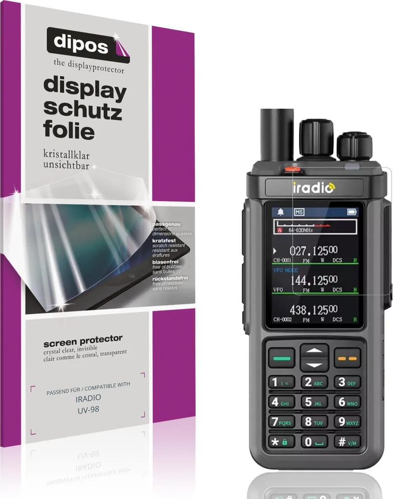 4x Pellicola Protettiva per IRADIO UV-98 Protezione Schermo Claro Display dipos