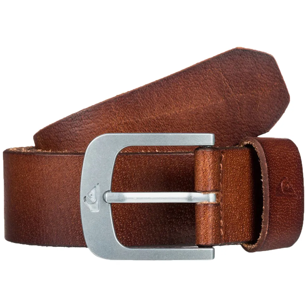 QUIKSILVER Cintura in pelle da uomo THEEVERYDAILY 3 M BLTS, taglia:S, colore:brn-chocolate