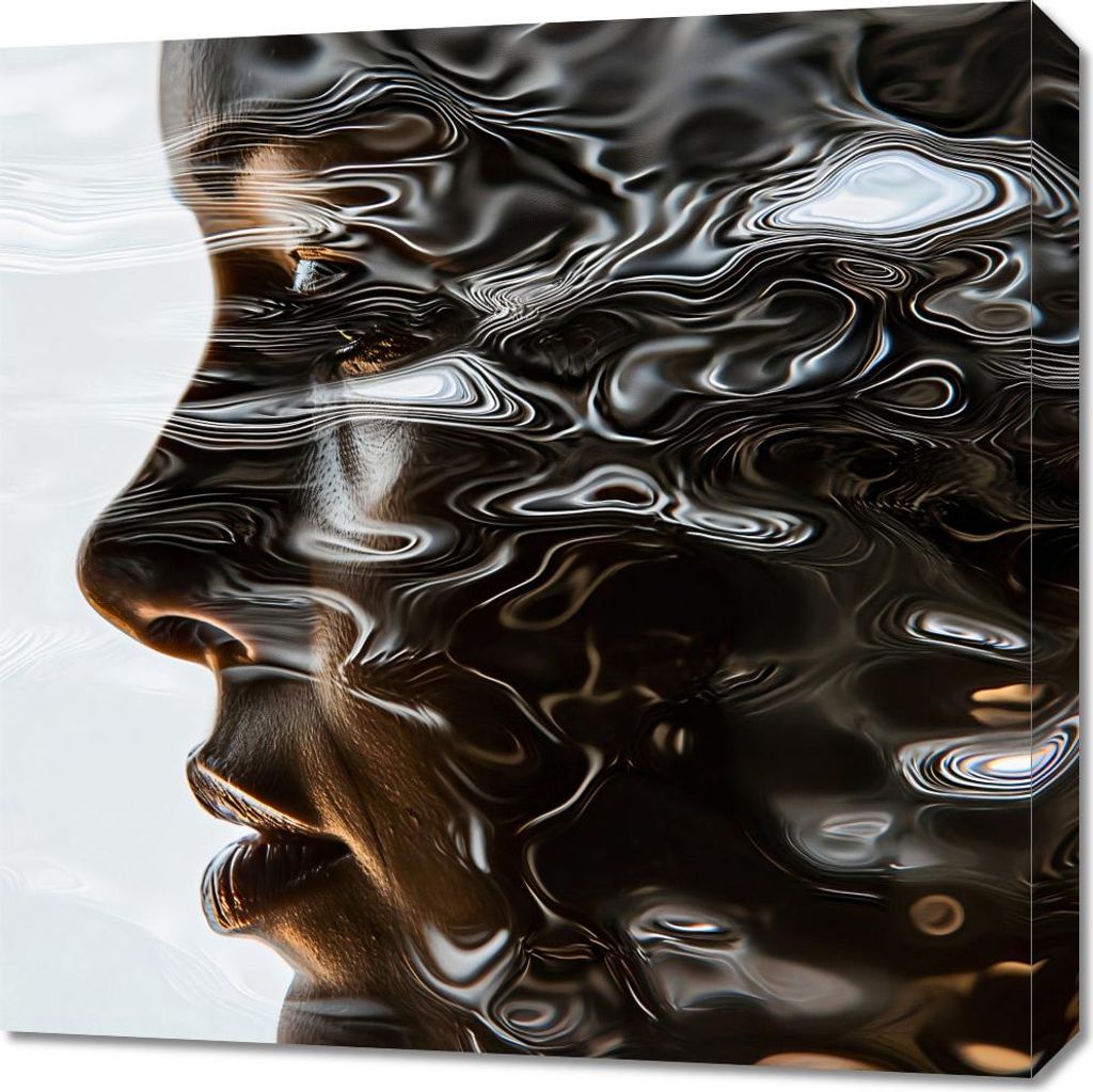 Bild 60x60cm Wasserige Reflexion von Deinem Ich
