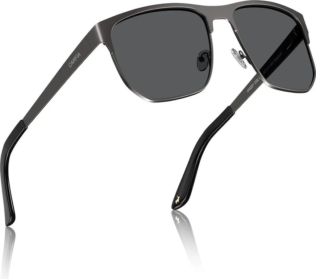 Occhiali da sole CARFIA Uomo Polarizzati UV400 Metallo Rettangolare CA5227