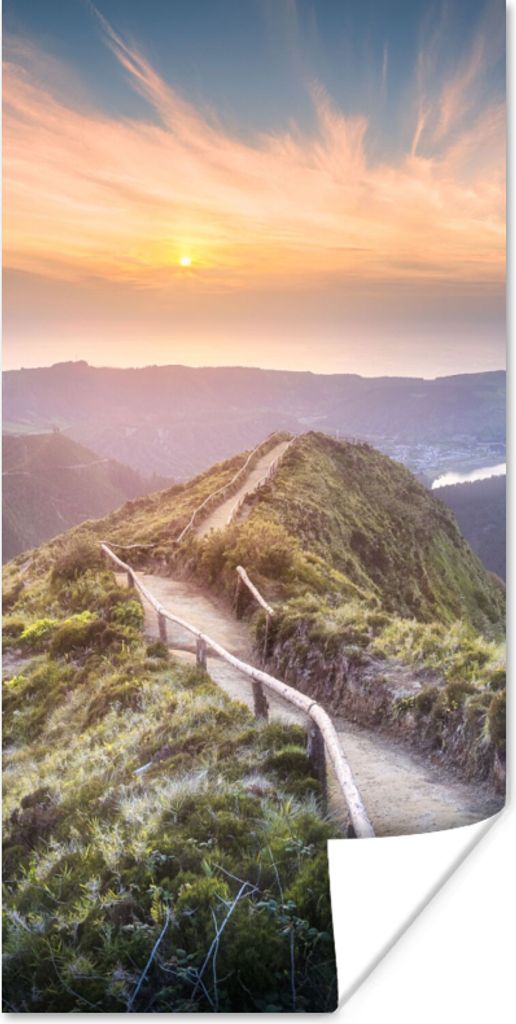 MuchoWow Poster Berge - Sonne - Natur 80x160 cm - Kinderzimmer
