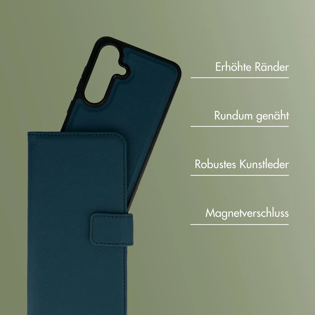 imoshion Custodia rimovibile 2 in 1 Luxury Bookcase per Samsung Galaxy S25 - Blu - 4
