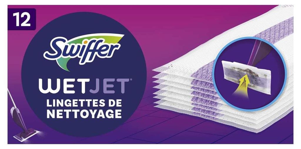 Paños húmedos Swiffer Wetjet, paquete de 12 unidades Imagen del producto 