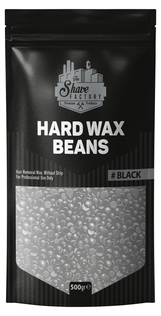 The Shave Factory – Hard Wax Beans Black – Zwarte hardwax Productafbeelding 