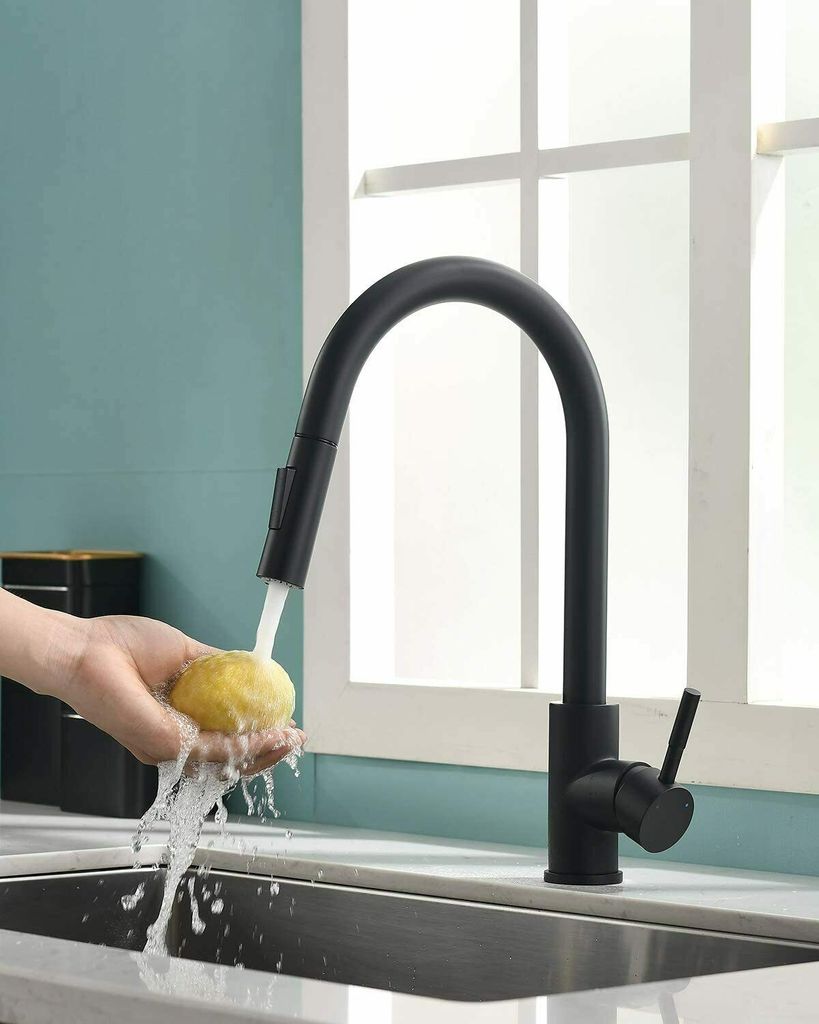 Einhandmischer Küchenarmatur ausziehbar brause 360° Küche Wasserhahn Edelstahl