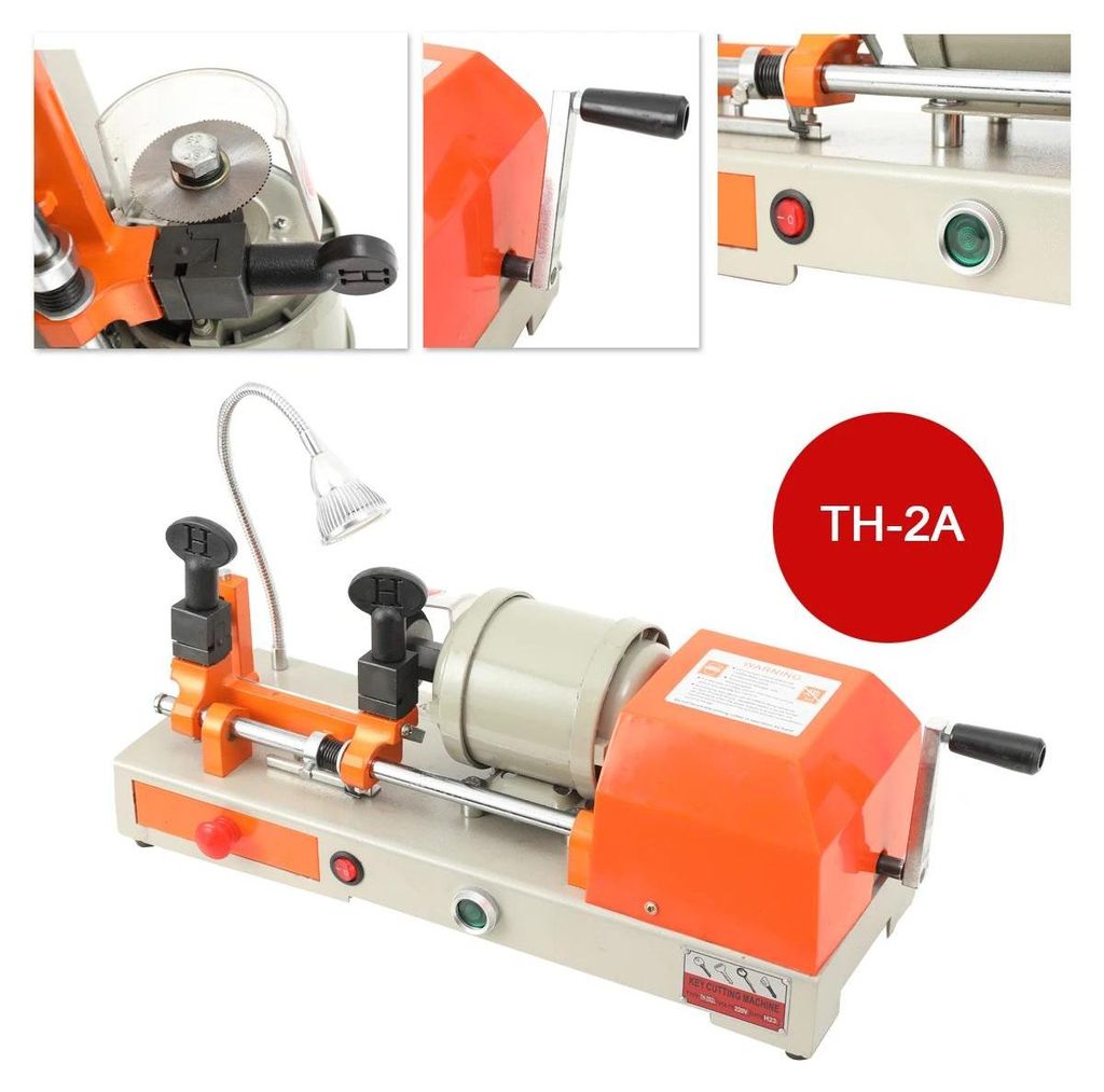 Elektrische Schlüsselfräse - Horizontale Schlüsselkopiermaschine - 220V 120W 50Hz - LED-Licht - Schlüsselschneidmaschine mit Schublade
