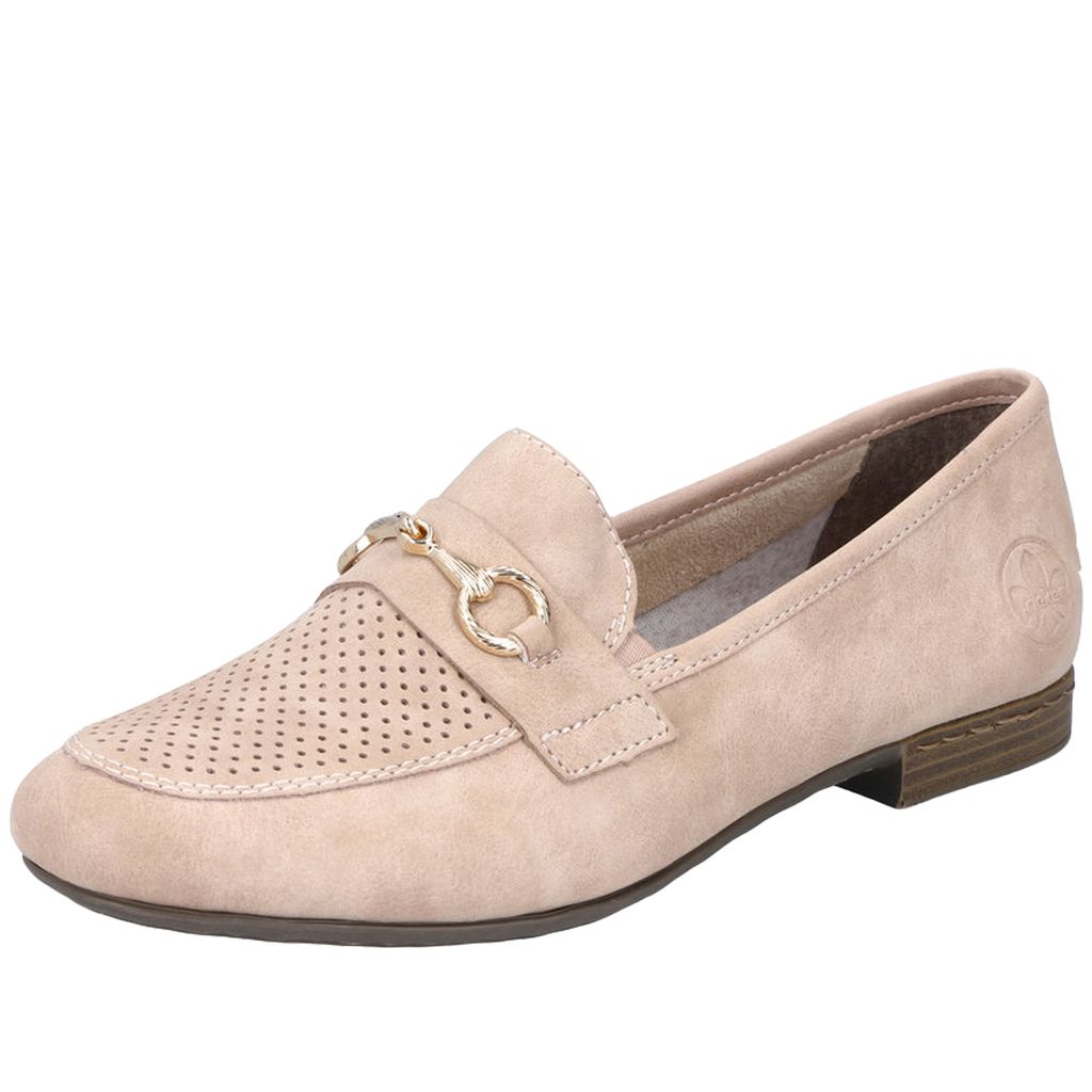 Rieker Damen Slipper Penny Loafer 51760, Größe:42 EU, Farbe:Rosa